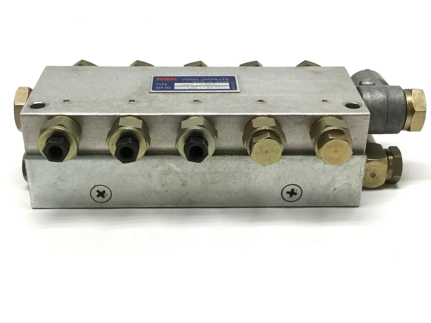 Used NSK Vogel MVA5-P1x4P2 Air/Oil Lubrication Mixing 5-Valve Block from Mycenter CNC