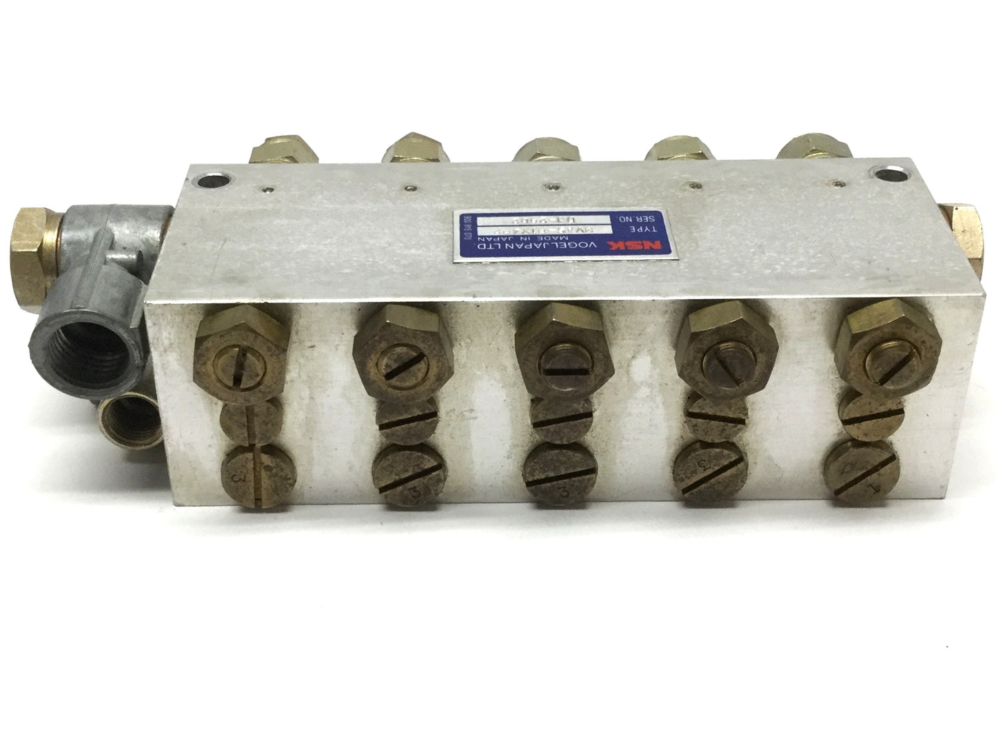 Used NSK Vogel MVA5-P1x4P2 Air/Oil Lubrication Mixing 5-Valve Block from Mycenter CNC