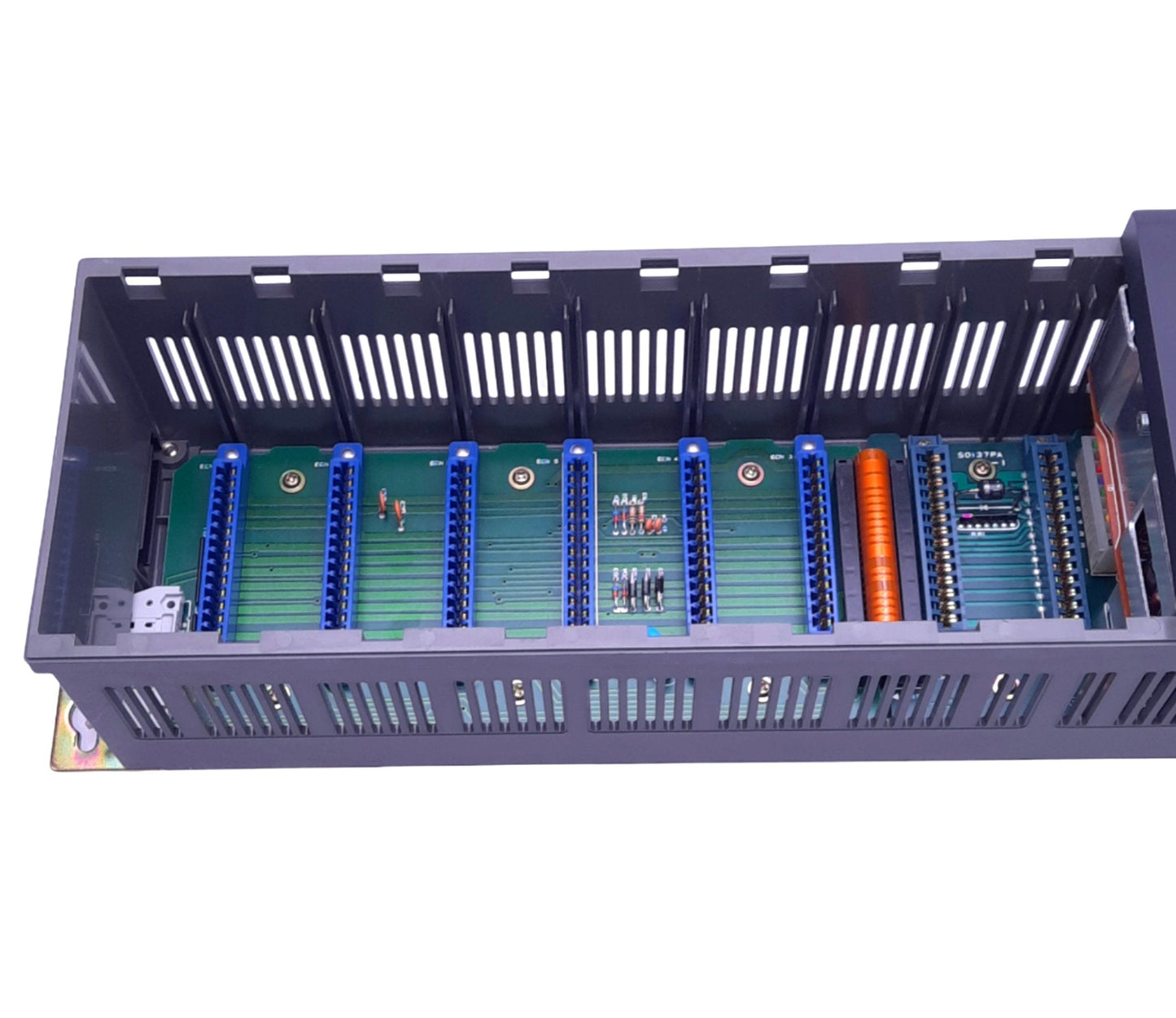 Used Texas Instruments 305-04B/05B PLC Rack w/ Controller, 120/240VAC In, 24VDC Out