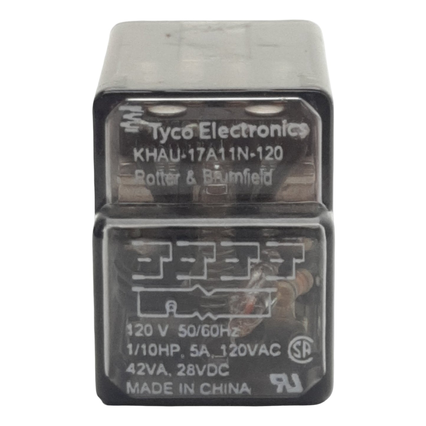 Used Lot of 2 Tyco KHAU-17A11N-120 Ice Cube Relay, 4PDT, 5A 120VAC/28VDC, 120VAC Coil