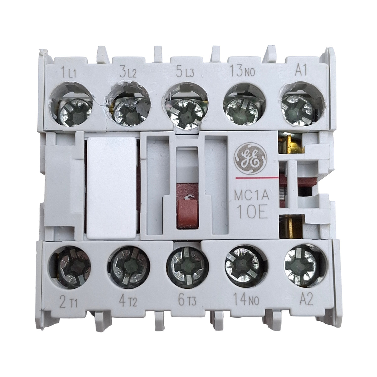 Used GE MC1A310AT Mini Contactor, 3-Pole + 1NO Aux, 16A 690VAC 4kW, 120VAC Coil
