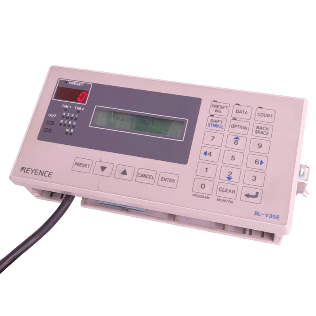 Used Keyence BL-V35E Barcode Display Interface, NPN Open, RS-232C, 100-120VAC 20A
