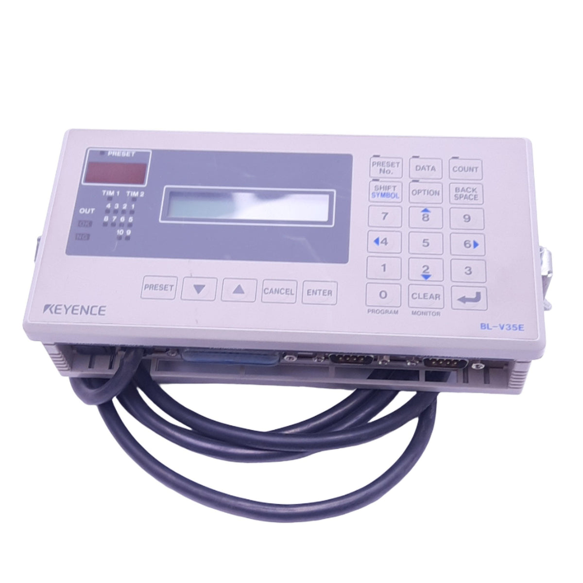 Used Keyence BL-V35E Barcode Display Interface, NPN Open, RS-232C, 100-120VAC 20A