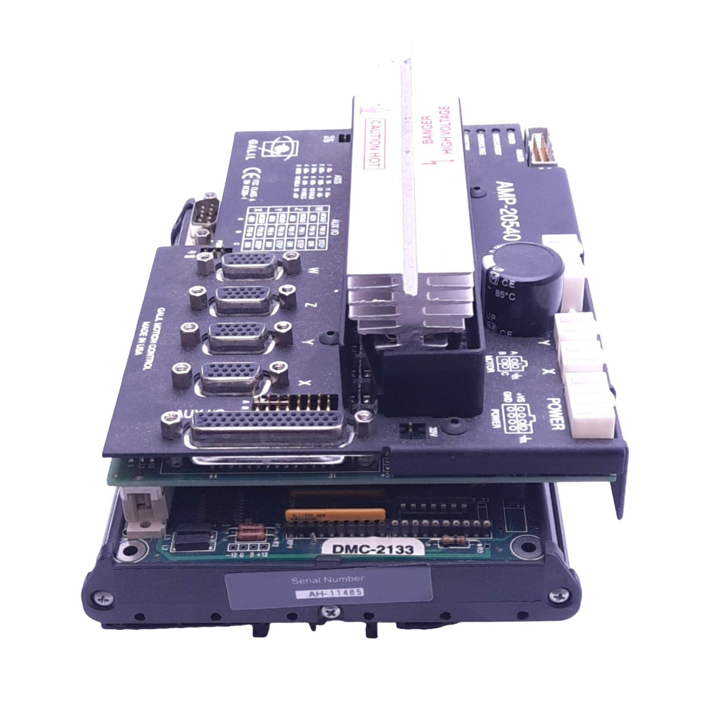 Used Galil AMP-20540 Servo Drive, 4-Axis, 8 Analog Inputs, 18-60VDC 7A, 500W/Axis