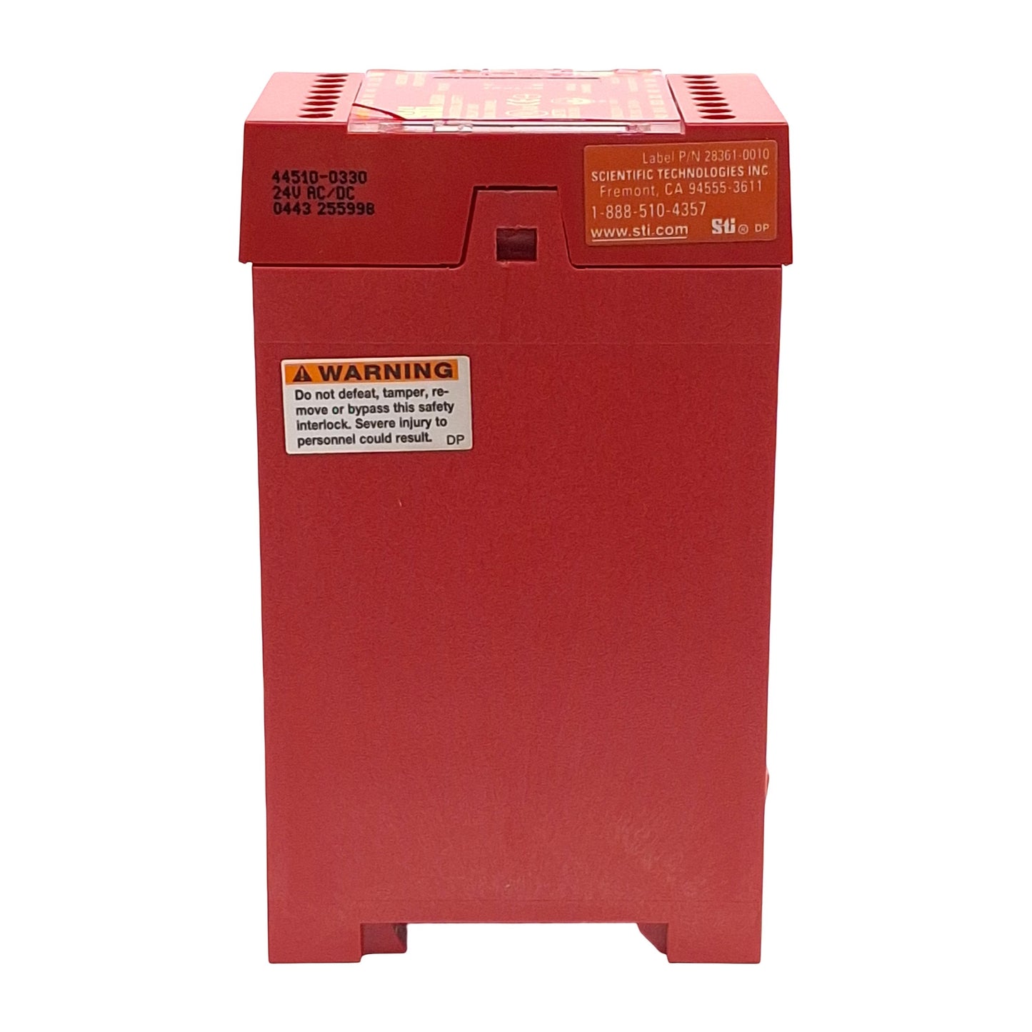 Used Omron 44510-0330 Sti SR06AM Safety Monitoring Relay, 3NO+1NC Aux, 24VAC/DC