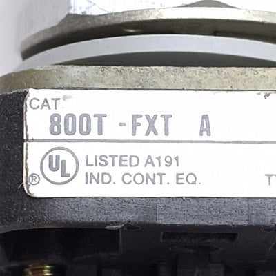 Used Allen Bradley 800T-FXT6A Red Pushbutton, Push-Pull/Twist-to-Reset, 1NO+1NC, 600V