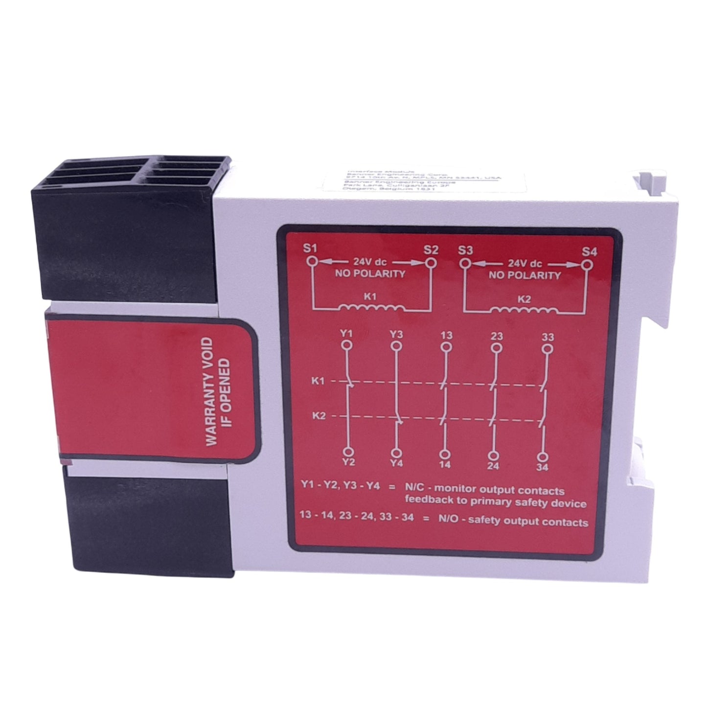 Used Banner IM-T-9A Safety Relay Module for Light Curtain, 24VDC In, 3NO 6A Out