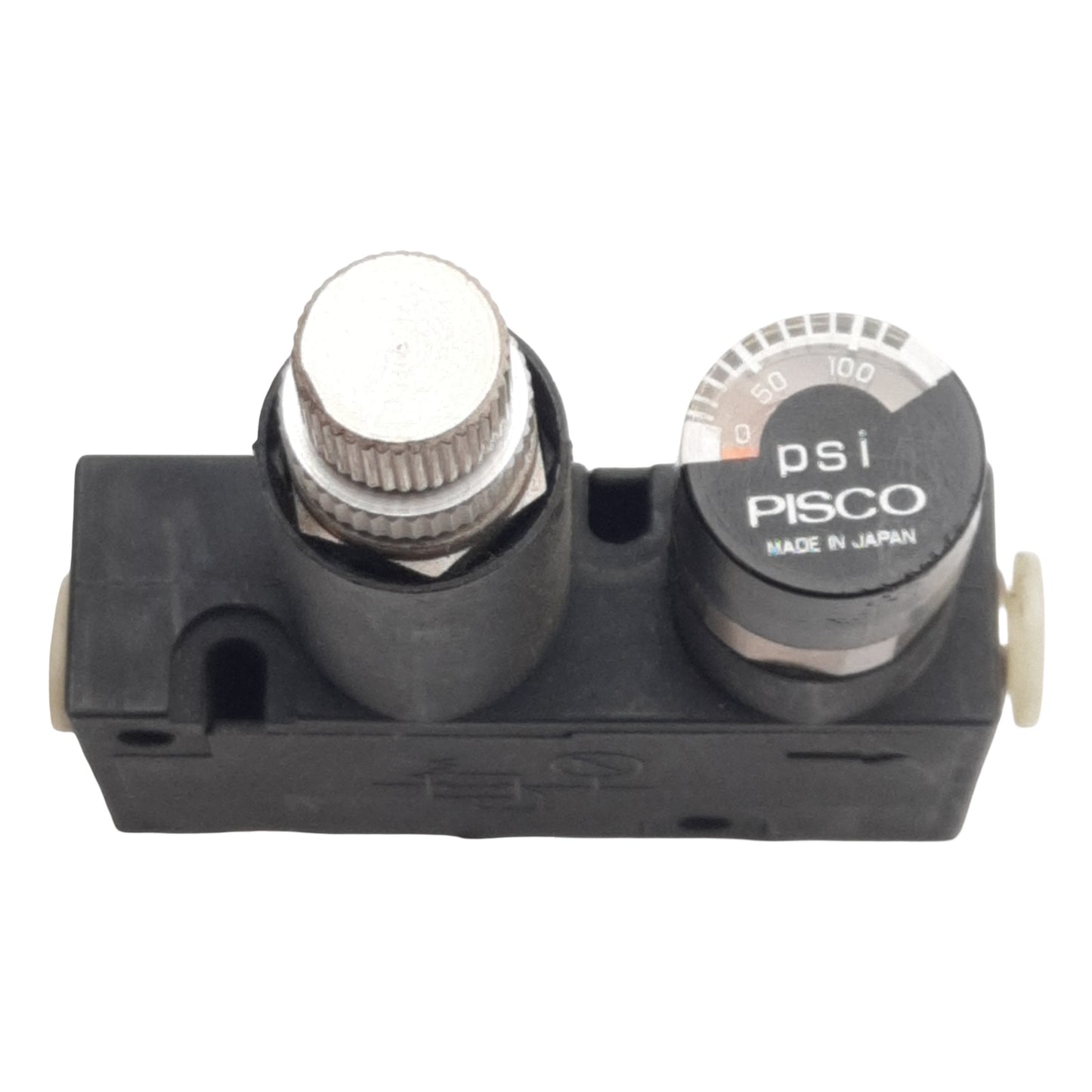 Used Pisco RVUM5/32-5/32 Pressure Control Valve Gauge Union, 0-130psi, ø5/32 Tube, M5