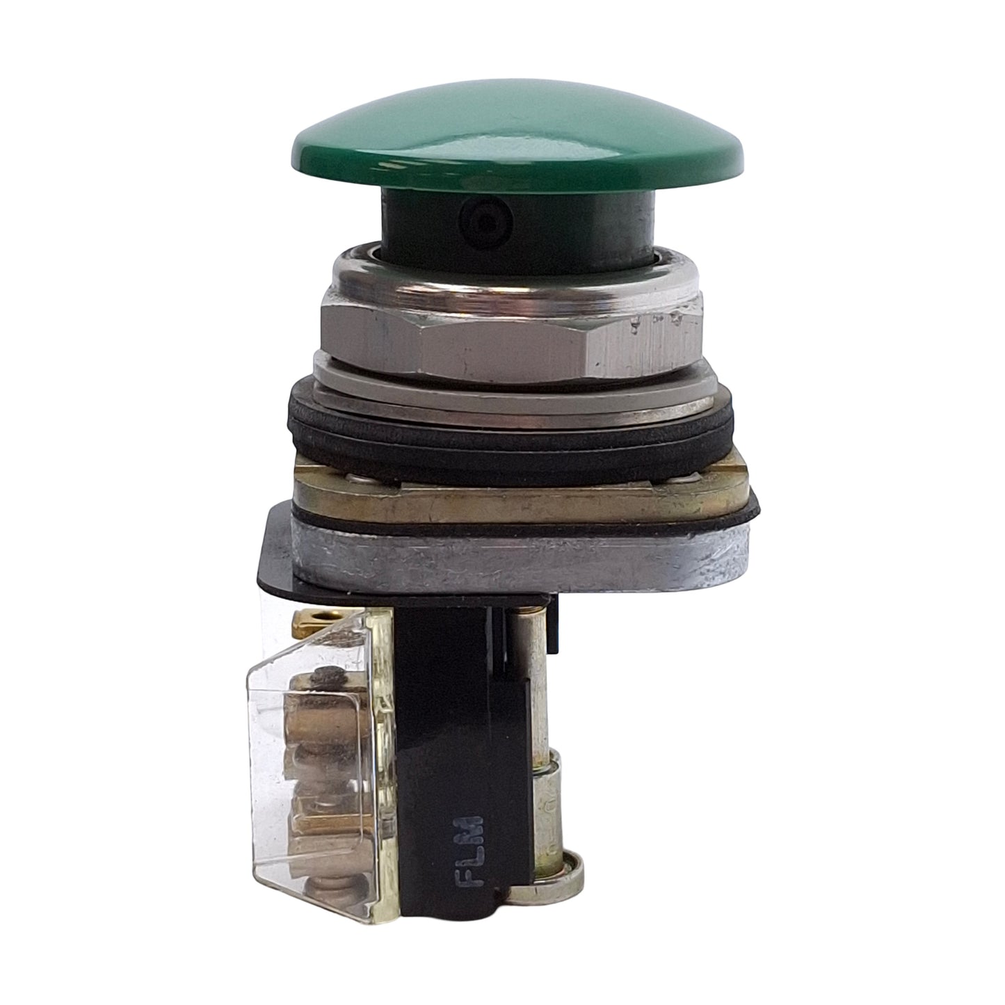 Used Allen Bradley 800T-D1A Green Momentary Mushroom Head Pushbutton 1NC+1NO 600VAC