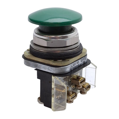 Used Allen Bradley 800T-D1A Green Momentary Mushroom Head Pushbutton 1NC+1NO 600VAC