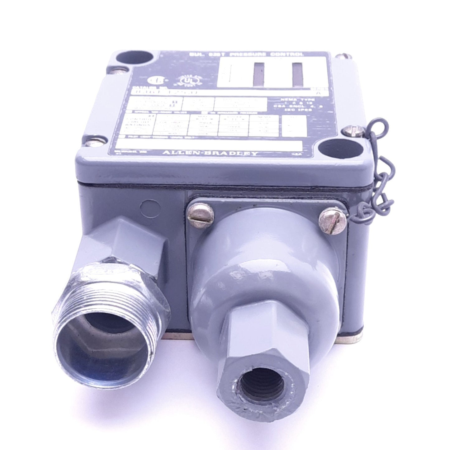 Used Allen Bradley 836T-T253J Pressure Control Switch, 12-150psi Set, 350psi Max