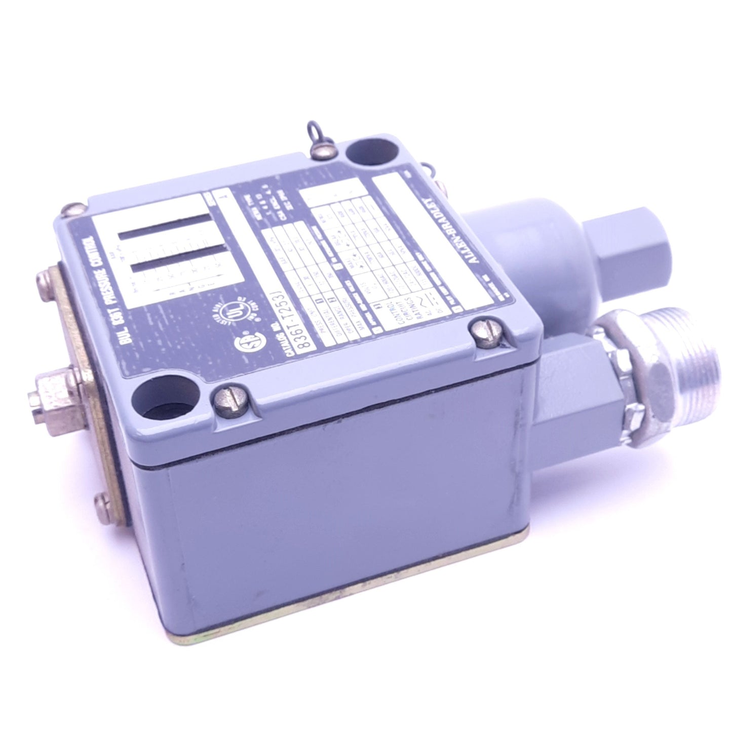 Used Allen Bradley 836T-T253J Pressure Control Switch, 12-150psi Set, 350psi Max