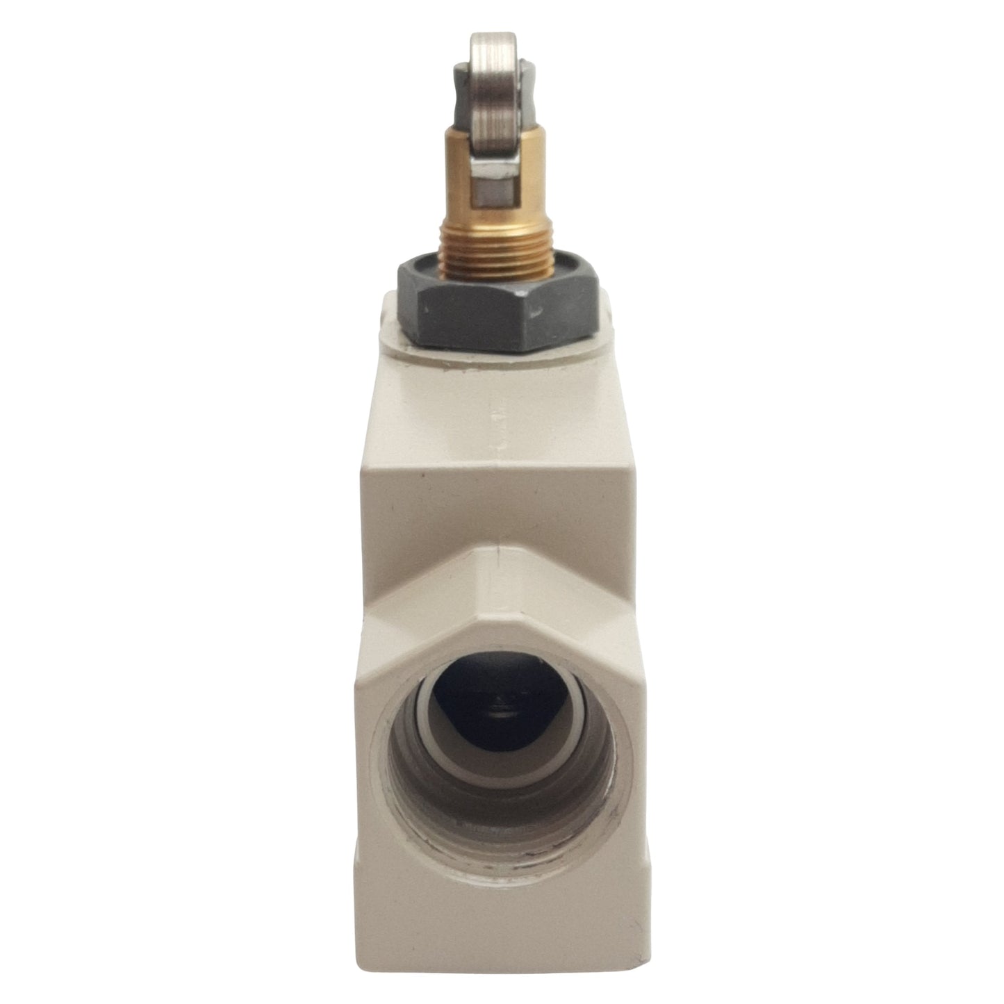 Used Omron ZE-022-2S Roller Plunger Limit Switch, SPDT, 480VAC/250VDC 15A, 1/2in NPT