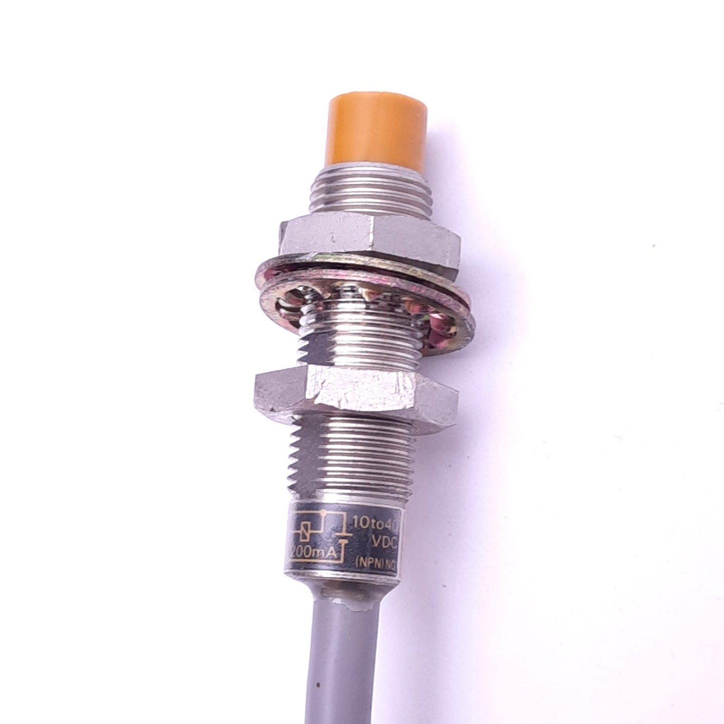 Used Omron TL-X5ME1 Proximity Switch Cable, 10-40VDC, 200mA NPN NO Output, 6ft