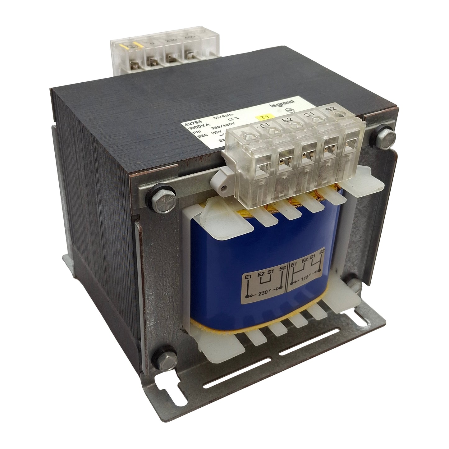 Used Legrand 42794 Transformer, 1000VA, 230/400VAC Primary, 115/230VAC Secondary