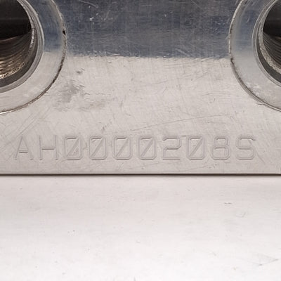 Used Daman AH0000208S Header Block, 2-Station, 3000PSI, 3/4in & 1/2in SAE Ports