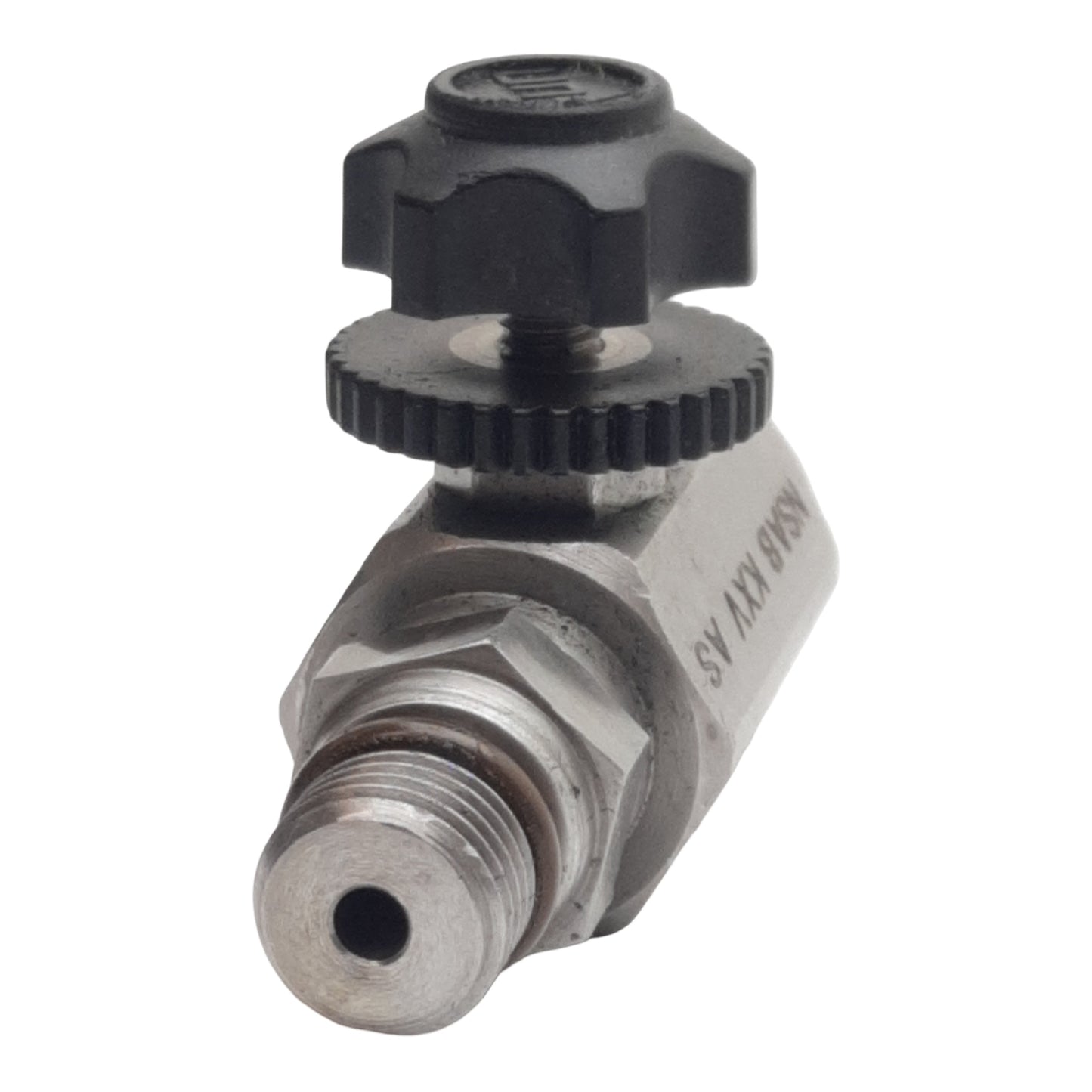 Used Sun Hydraulics NSABKXVAS Gauge Snubber, SAE-4 Male to NPTF 1/4in Female, 6000psi