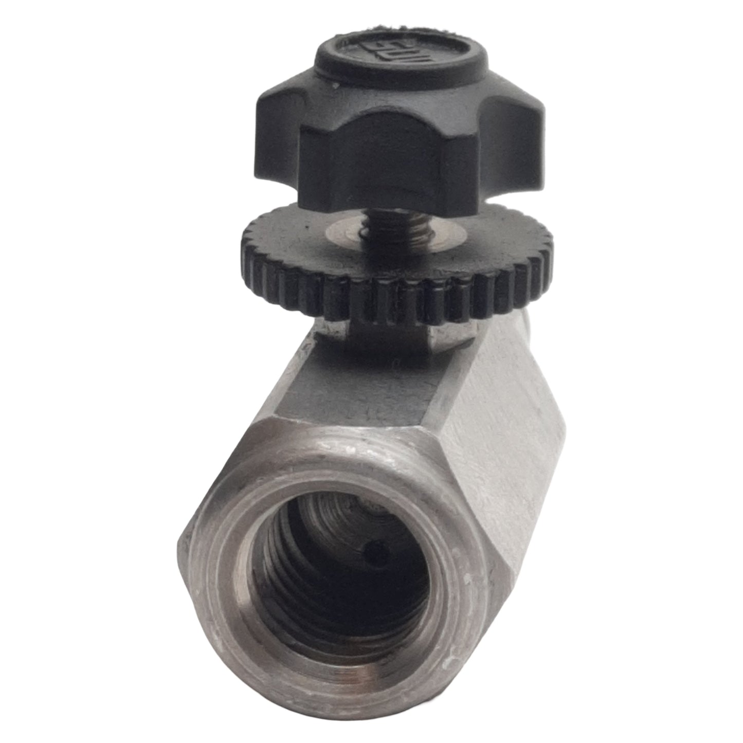 Used Sun Hydraulics NSABKXVAS Gauge Snubber, SAE-4 Male to NPTF 1/4in Female, 6000psi