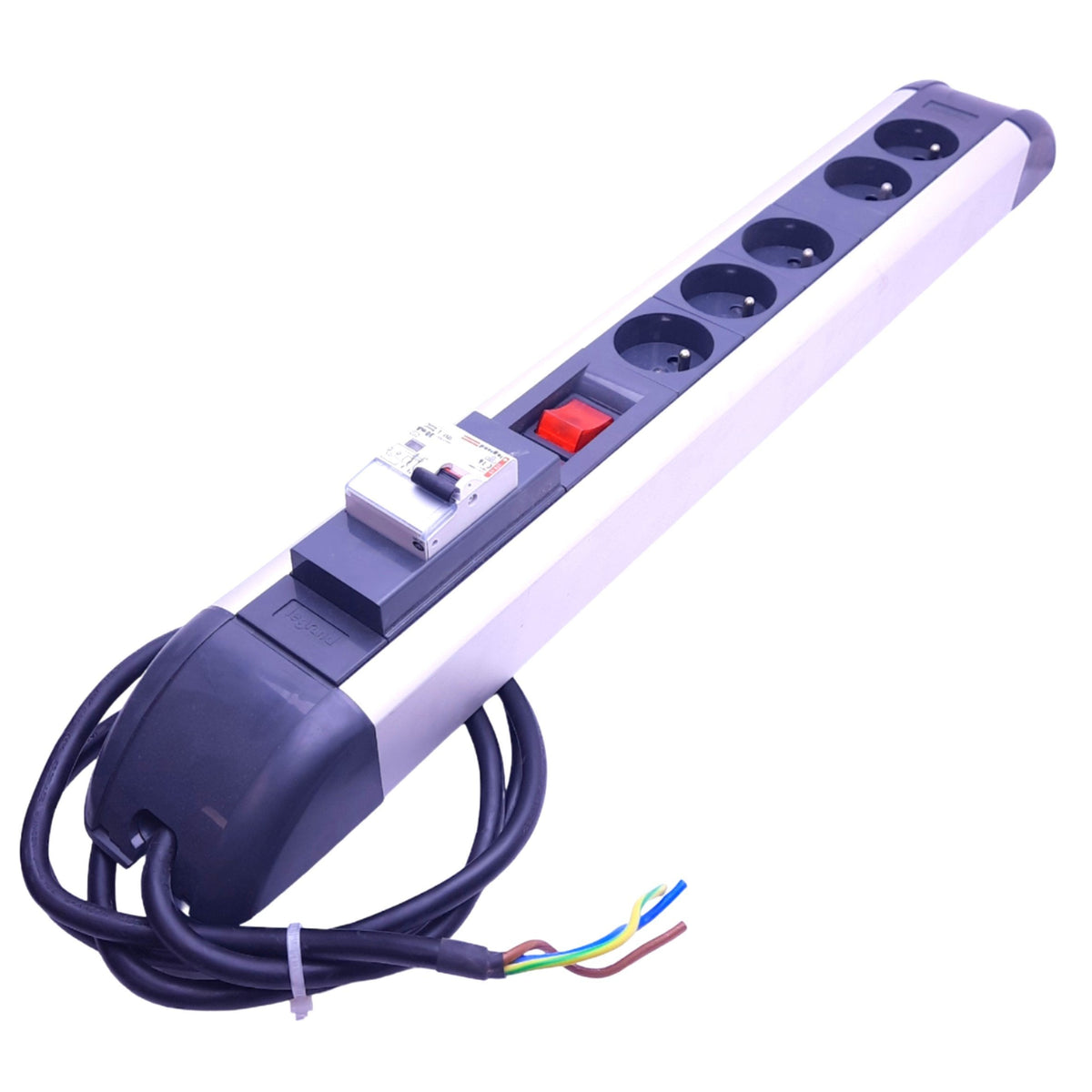 Used Legrand 532 44 Heavy Duty Power Strip, 5-Outlet, Type E Plug, 230VAC, 3680W Max