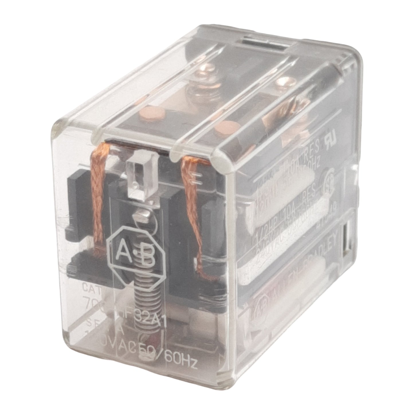 Used Allen Bradley 700-HF32A1 Ice Cube Relay, DPDT, 10A 120VAC/240VAC, 120VAC Coil