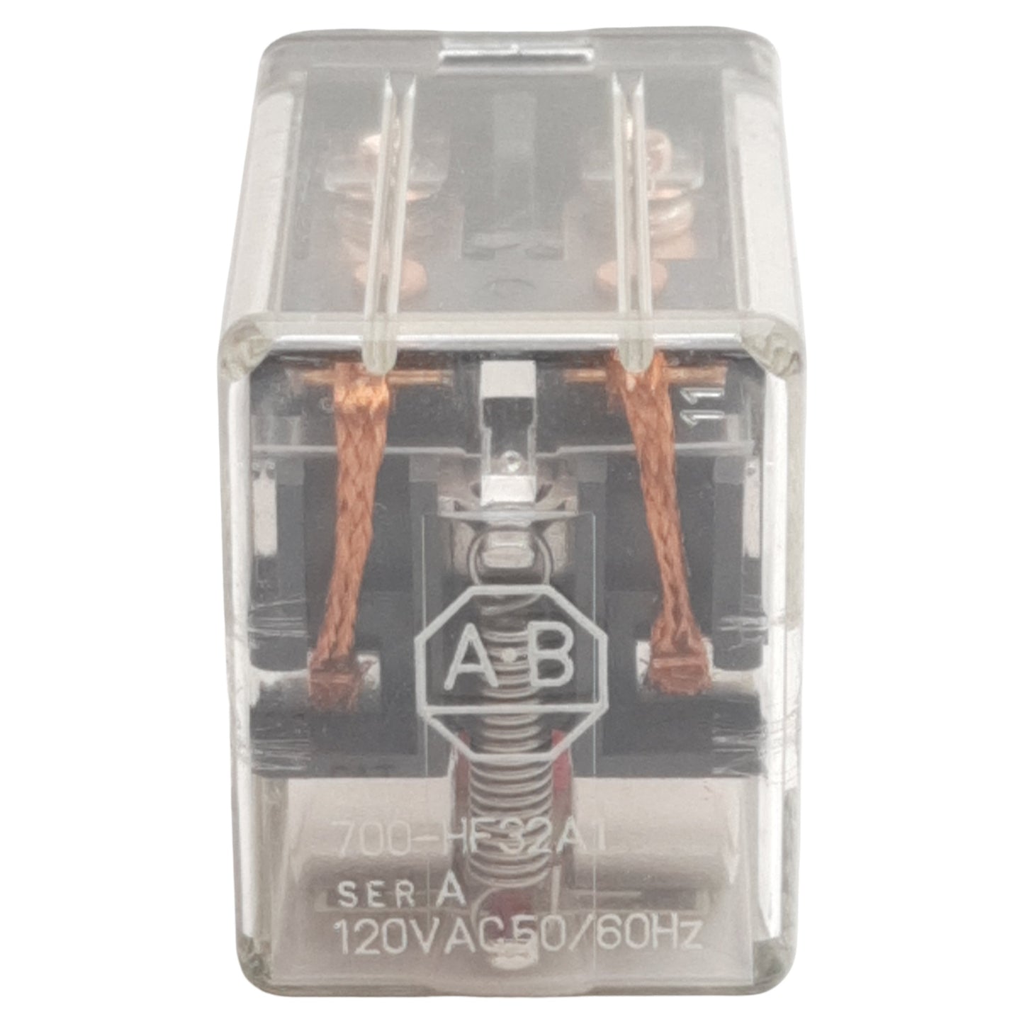 Used Allen Bradley 700-HF32A1 Ice Cube Relay, DPDT, 10A 120VAC/240VAC, 120VAC Coil