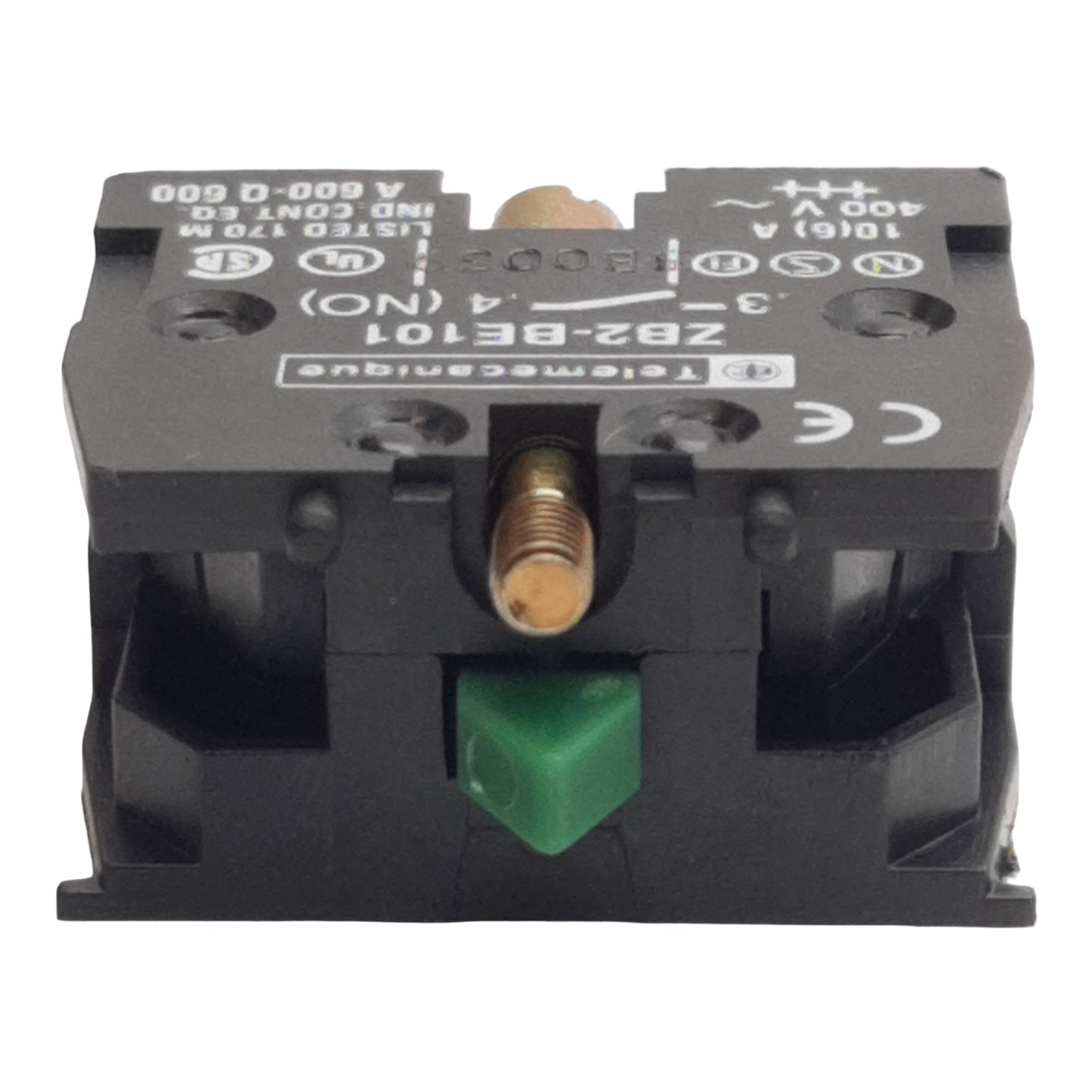 Used Lot of 2 Telemecanique ZB2-BE101 Contact Block, 1N.O., 10A 600VAC, 22mm