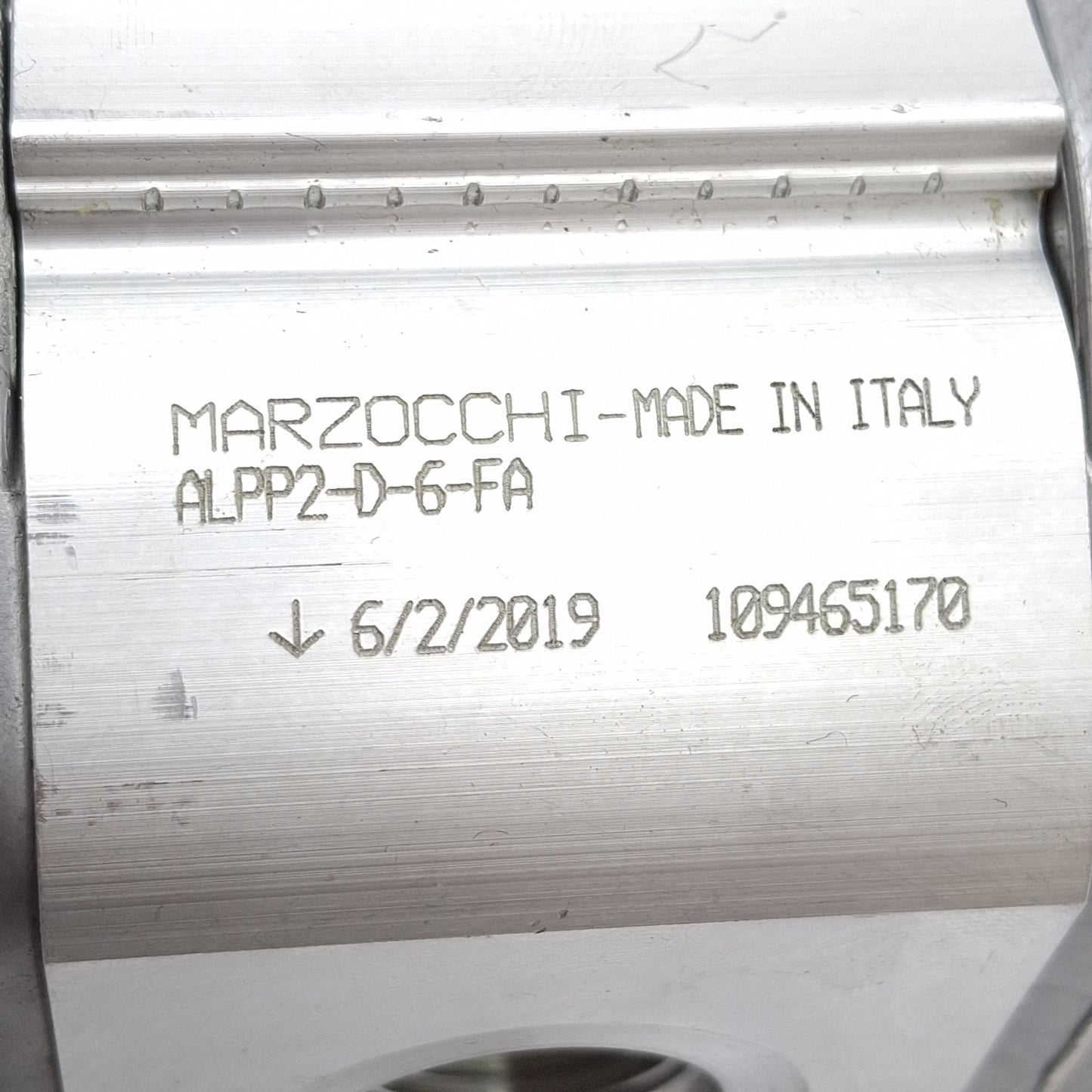 Used Marzocchi ALPA2A-D-20+ALPP2-D-6-FA Gear Pump, 250bar, 4000RPM, ORB-12 Ports