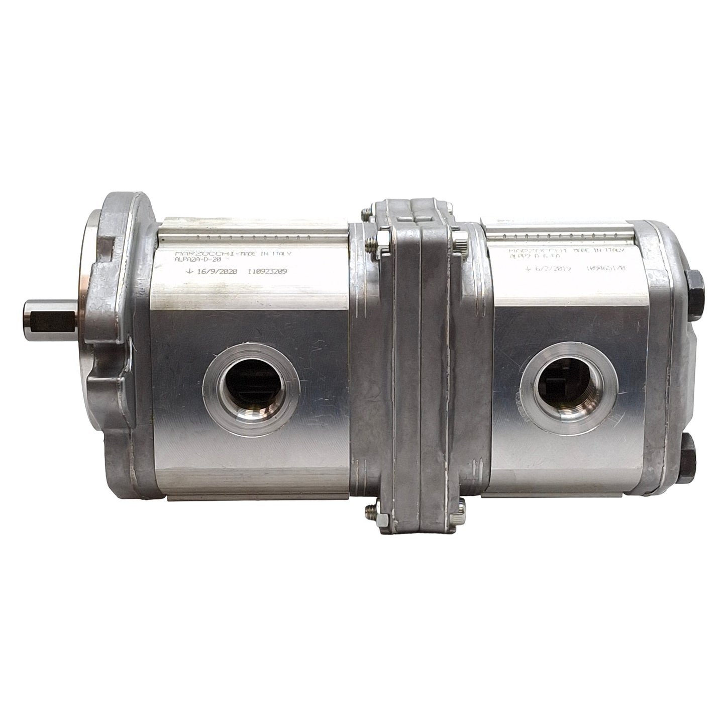 Used Marzocchi ALPA2A-D-20+ALPP2-D-6-FA Gear Pump, 250bar, 4000RPM, ORB-12 Ports