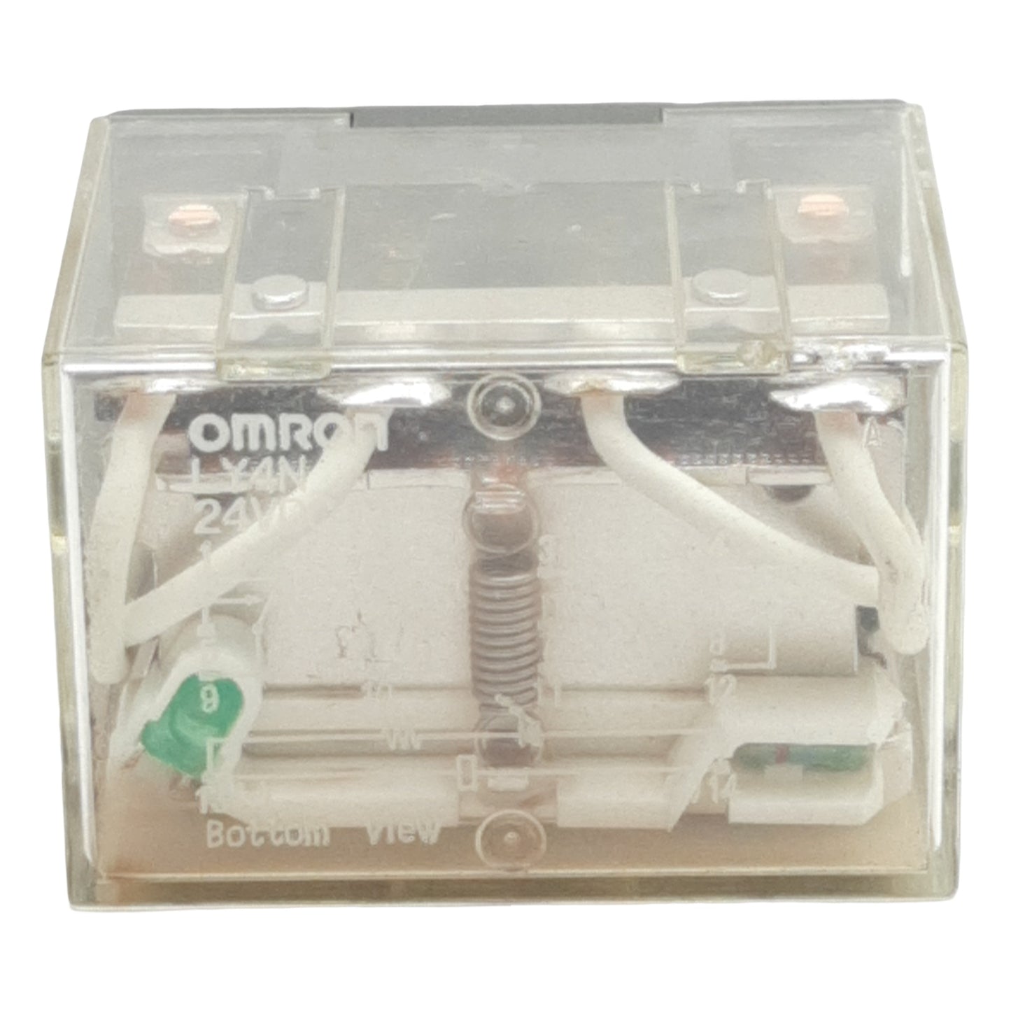 Used Omron LY4N DC24 Ice Cube Relay, 4PDT, 10A 240VAC/28VDC, 24VDC Coil, 14-Pin