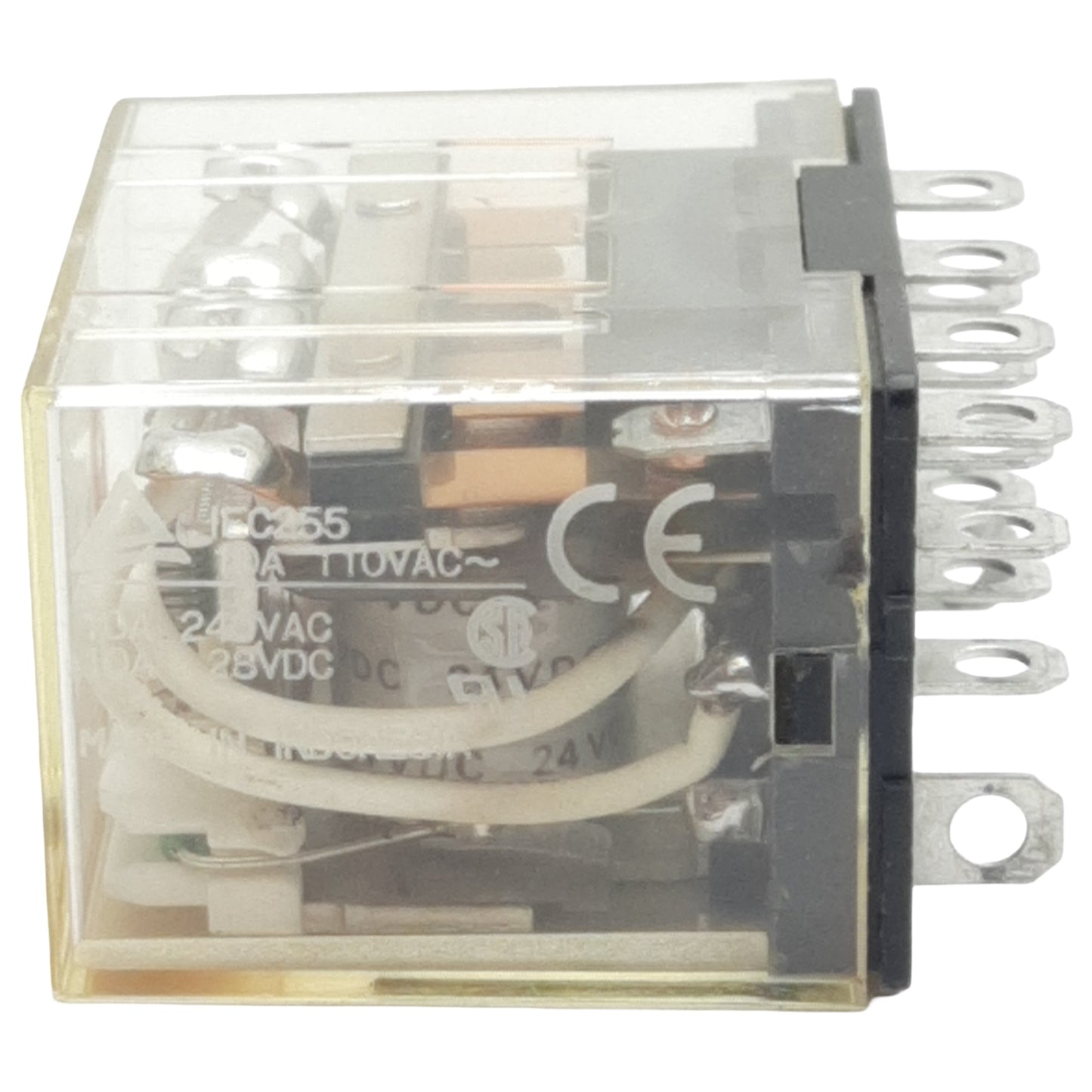 Used Omron LY4N DC24 Ice Cube Relay, 4PDT, 10A 240VAC/28VDC, 24VDC Coil, 14-Pin