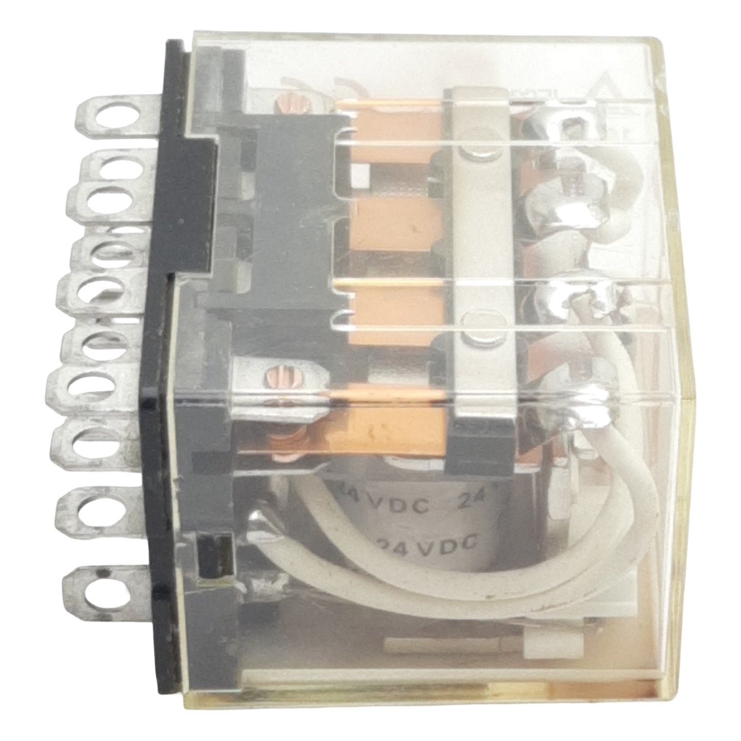 Used Omron LY4N DC24 Ice Cube Relay, 4PDT, 10A 240VAC/28VDC, 24VDC Coil, 14-Pin