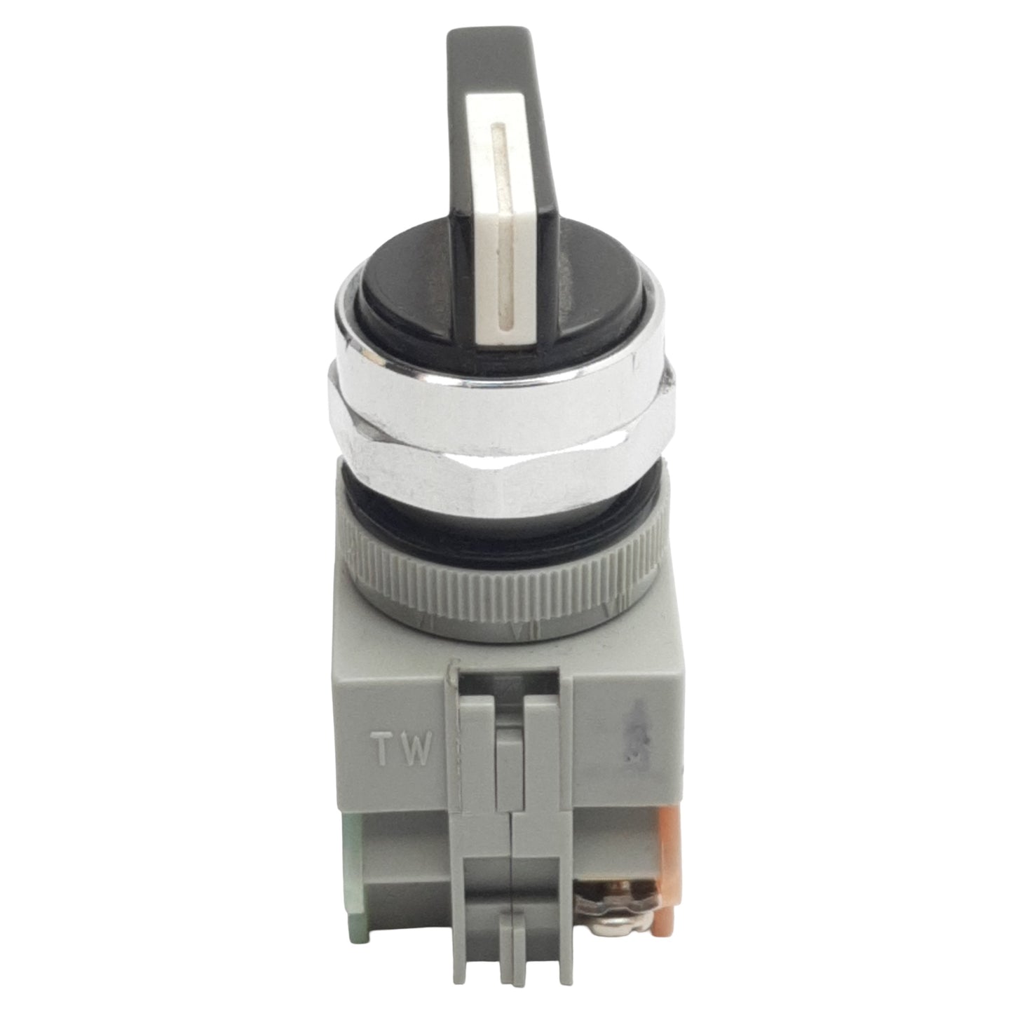 Used Idec ASW2L11 Lever Selector Switch, 2-Position 1N.O 1N.C, 10A 600VAC/VDC Contact