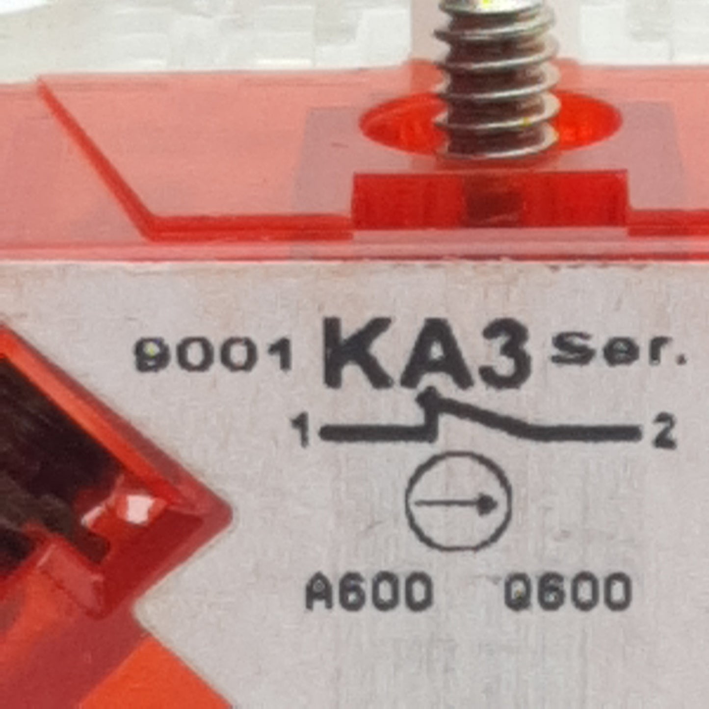 Used Lot of 2 Square-D 9001KA3 Pushbutton Contact Block SPST 1N.C., 30mm, 10A 600VAC