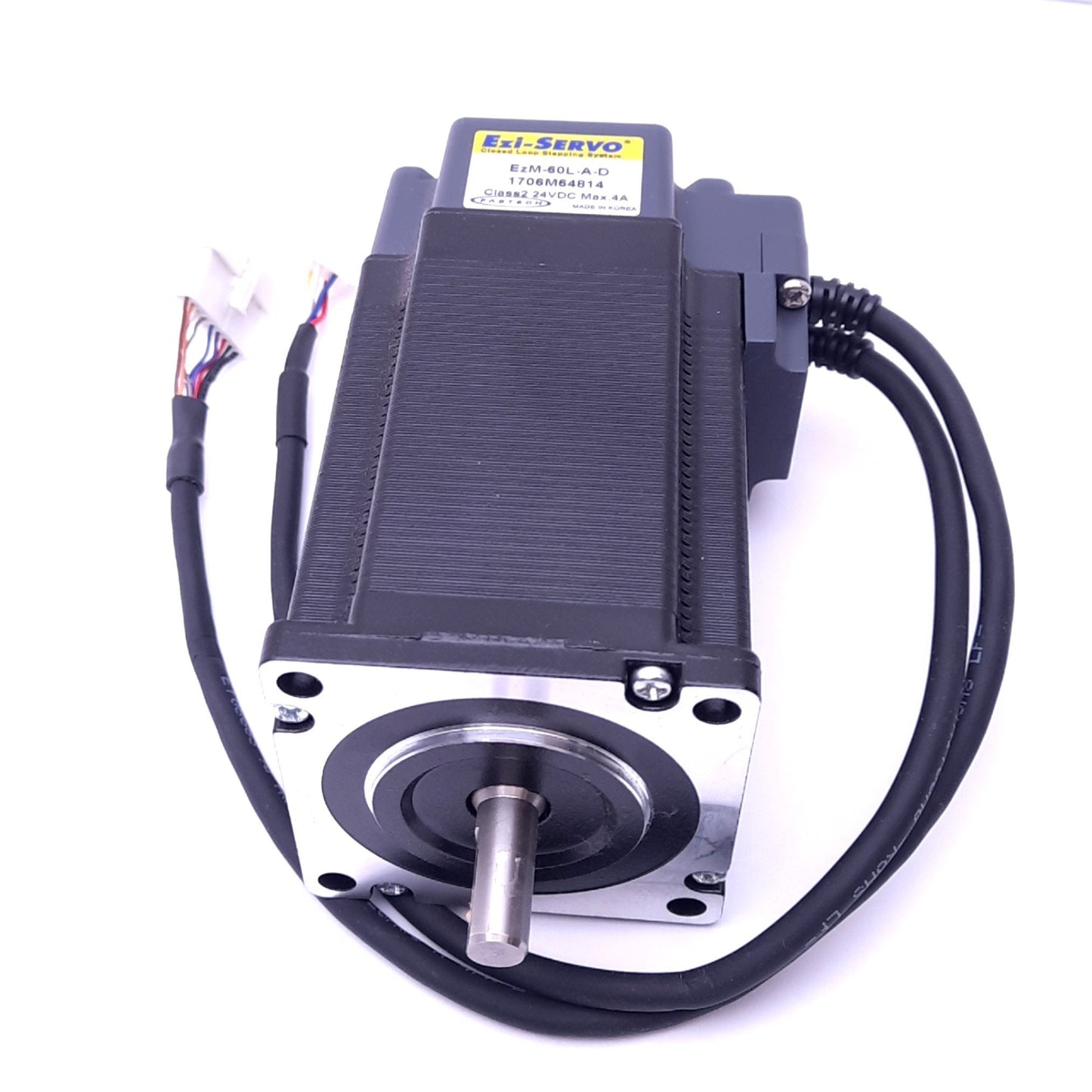 Used Fastech EzM-60L-A-D Ezi-Servo Stepping Motor, ø8mm Shaft, 60mm Flange, 24VDC 4A