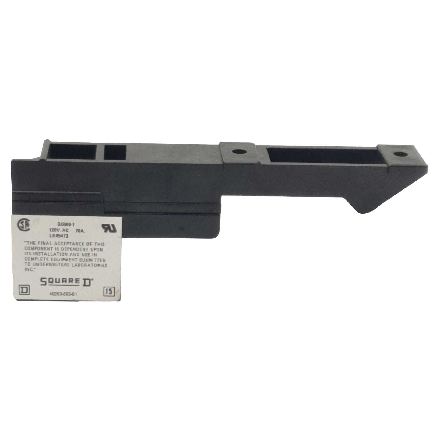 Used Square-D QOMB-1 Plug-On Circuit Breaker Mounting Base, 1-Pole, 70A 120VAC