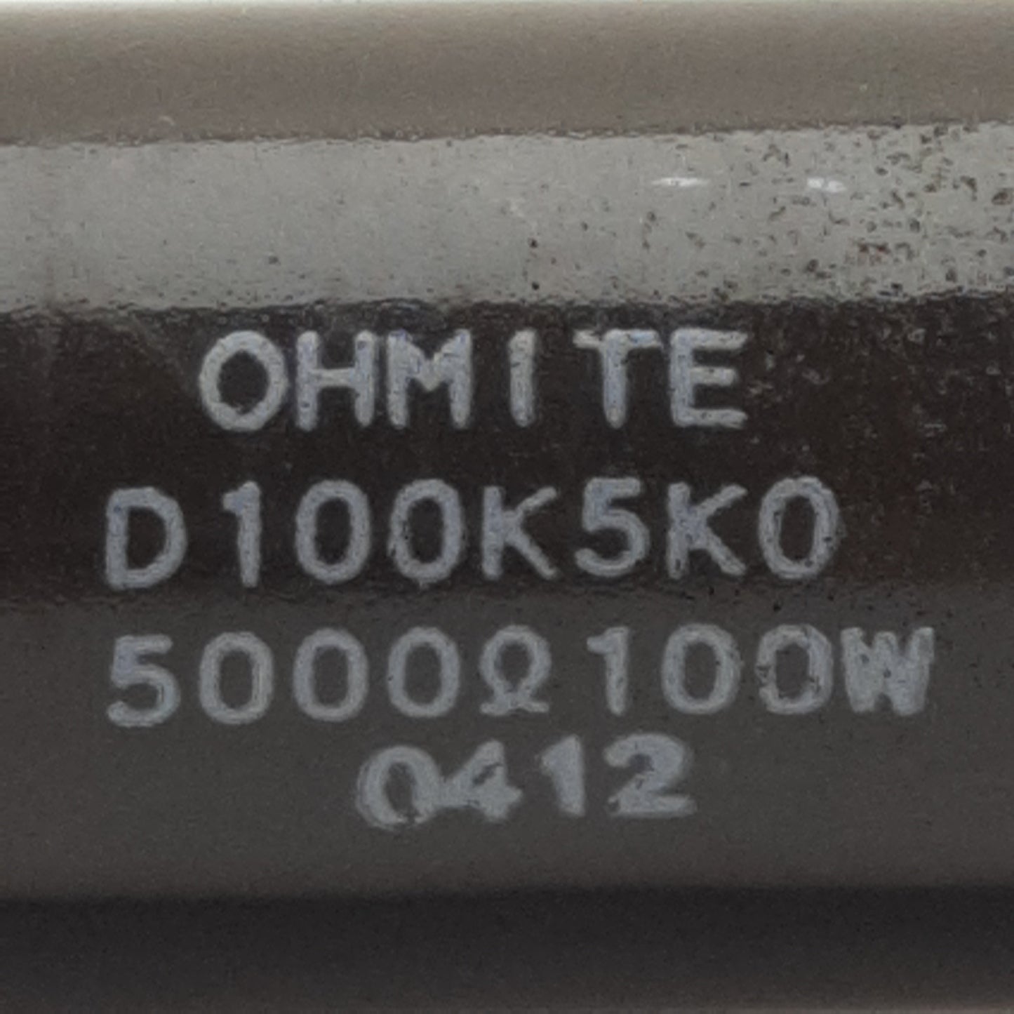 Used Ohmite D100K5K0 Wirewound Resistor, 5kOhms, 100W, 2.845kV, 10% Tolerance