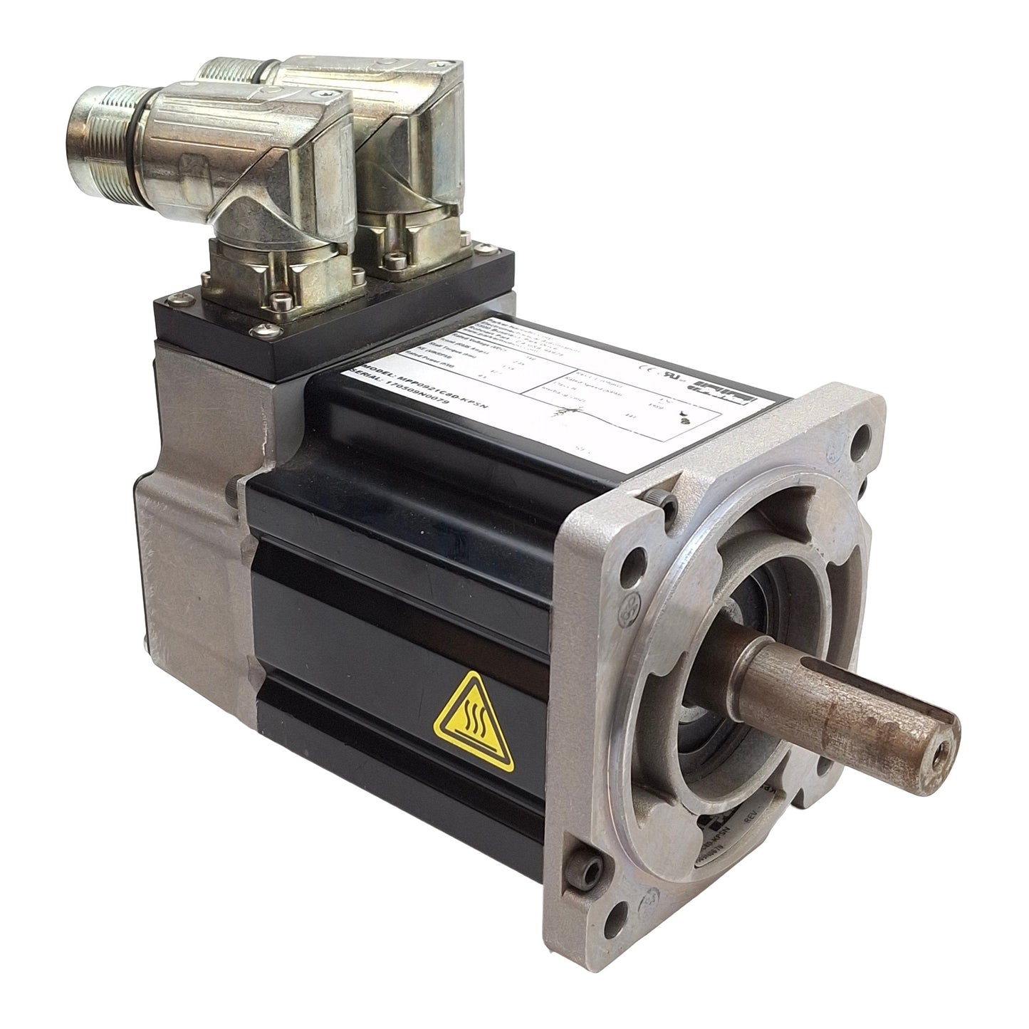 Used Parker MPP0921C8D-KPSN Servo Motor, 340VDC Bus, 0.6kW, 4980RPM, 1.59Nm, NEMA 34
