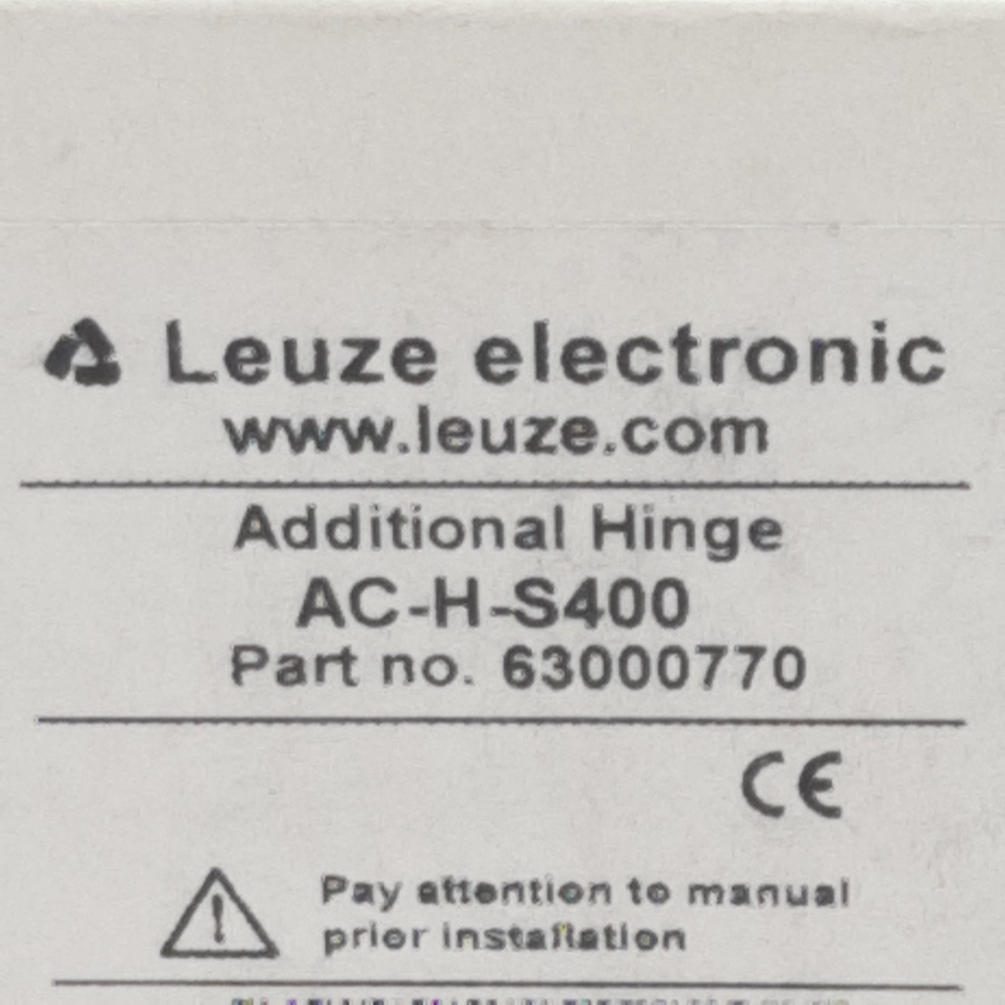 New Leuze Electronic AC-H-S400 Additional Hinge 100.6 x 49 x 22.5mm, For S400 Series