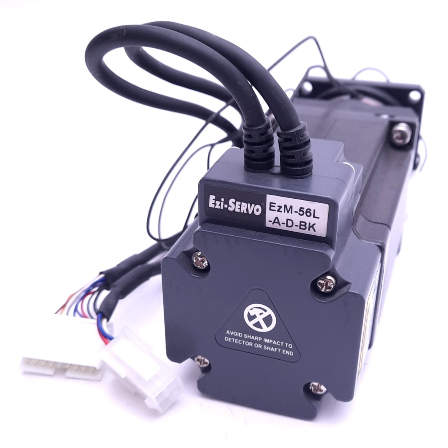 Used Fastech EzM-56L-A-D-BK Stepping Motor w/ Brake, ø6.35mm Shaft, 24VDC, 4A Max
