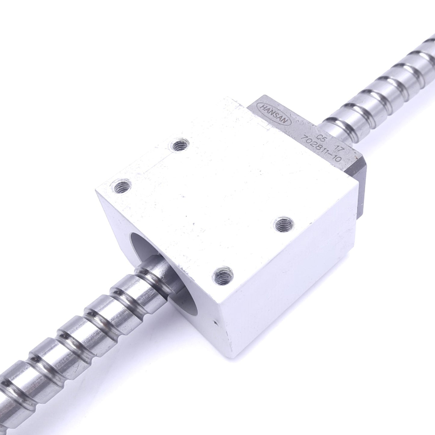 Used Hansan C5 17 702811 Linear Ball Screw Assembly, ø15mm, 10mm Lead, 575mm Stroke