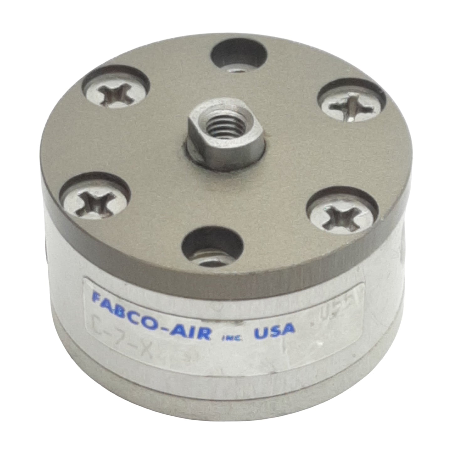 Used Fabco-Air C-7-X Compact Pneumatic Cylinder, ø19.1mm Bore, 6.35mm Stroke, 250psi