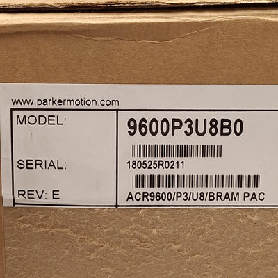 New Parker 9600P3U8B0 ACR9000 Motion Controller, 8-Axis, RS232/422, 120/240VAC