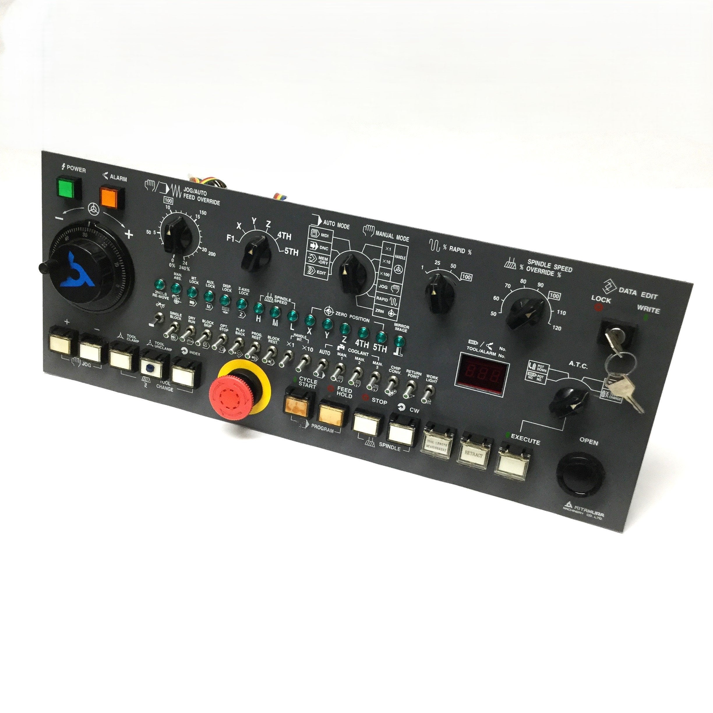 Operators Control Panel Sign Kitamura 3-E97846 Operator Control Panel from Mycenter 1Xi CNC Machini ...