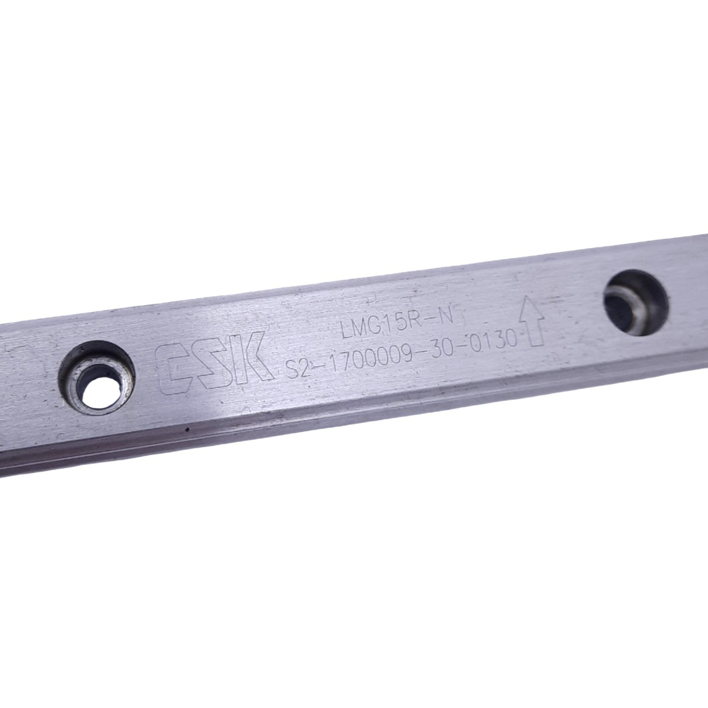 Used CSK LMG15T Linear Guide Block w/ LMG15R-N 15mm Rail, 1367mm Length, 18.9kN Max