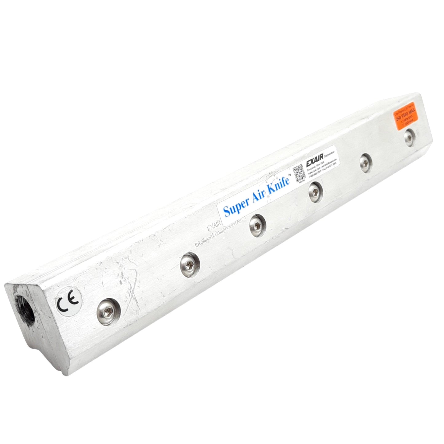 Used Exair 110012 Alum Super Air Knife 12In Length, 1/4In NPT, 250 PSIG Max