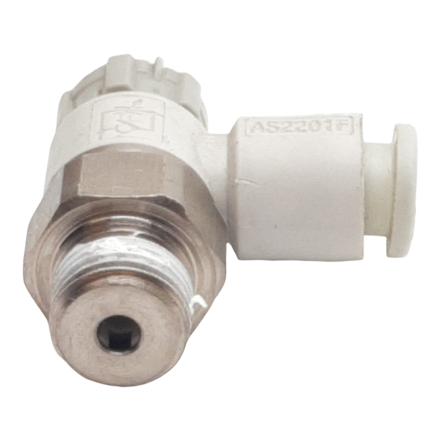 Used Lot of 4 SMC AS2201F-N01-06 Pneumatic Elbow Fitting, ø6mm Tube, 1/8in NPT, 1MPa