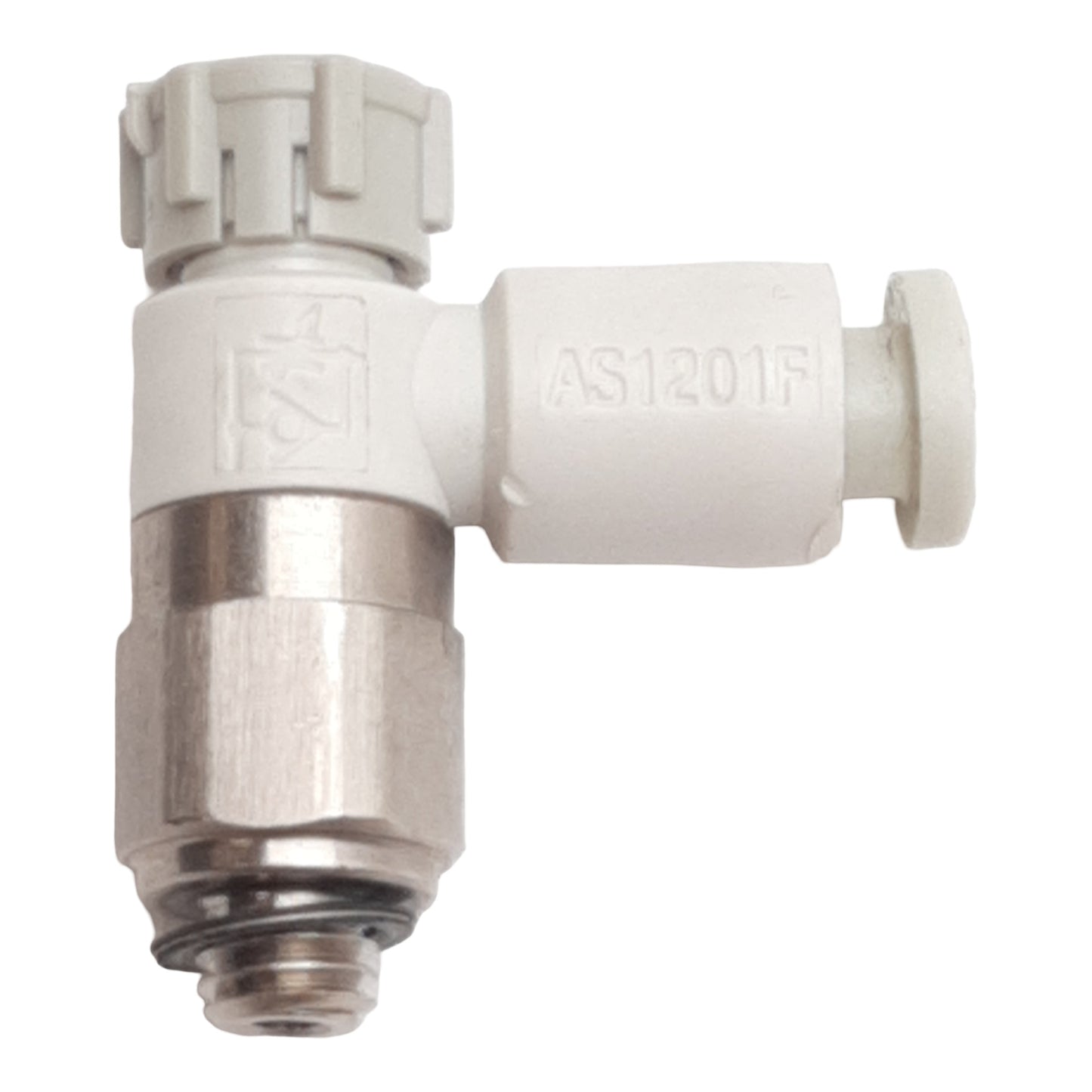 Used Lot of 2 SMC AS1201FG-M5-04A Pneumatic Elbow Fitting, ø4mm Tube, M5 Male, 1MPa