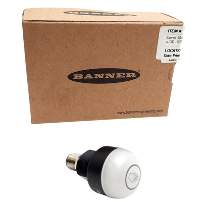 New Banner K30APT2GRYF2Q EZ-LIGHT Illuminated Touch Sensor Switch PNP-NO, M12 8-Pin