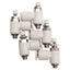 Used Lot of 5 SMC AS1201F-M5-04 Pneumatic Elbow Fitting, ø4mm Tube, M5 Male, 1MPa