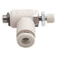 Used Lot of 5 SMC AS1201F-M5-04 Pneumatic Elbow Fitting, ø4mm Tube, M5 Male, 1MPa